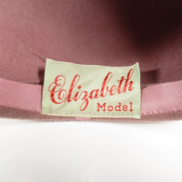 Vintage 1940's - 50's Pink Pillbox Hat Woman's Feathers & Brotch Chevalier Italy - Picture 8 of 9